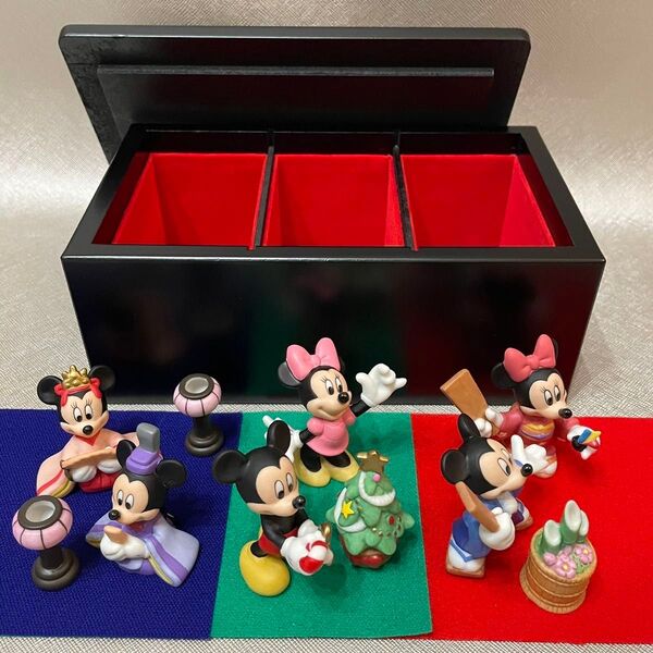 期間限定でお値下げ 新品ディズニー 玄関飾り クリスマス ひなまつり ミッキー ミニー フィギュア ひな人形 クリスマス お正月