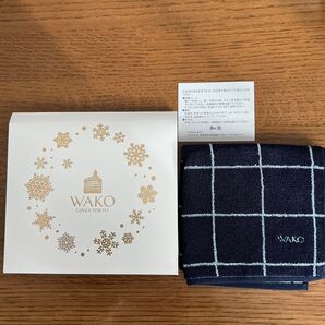 和光 ハンカチ WAKO GINZA TOKYO ネイビー