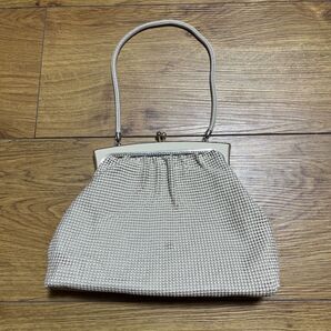 Gromesh グロメッシュ アンティーク パーティバッグ スパンコールバッグ がま口 クリーム