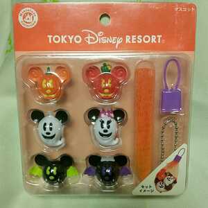 【新品未開封】 Tokyo Disney RESORT ハロウィンマスコット6個セット　／ お化けミッキー　ミニー　ボールチェーンキーホルダー マスコット