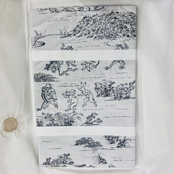 【新品未使用】鳥獣戯画 袋帯 西陣織産地証明証紙付き