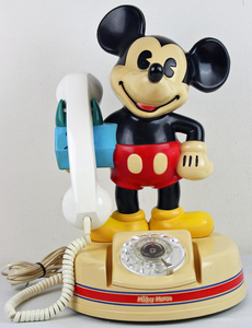 新着・ミッキーマウス 電話機 DK641A2 神田通信工業　ディズニー　ディスプレイ　お宝　昭和57年