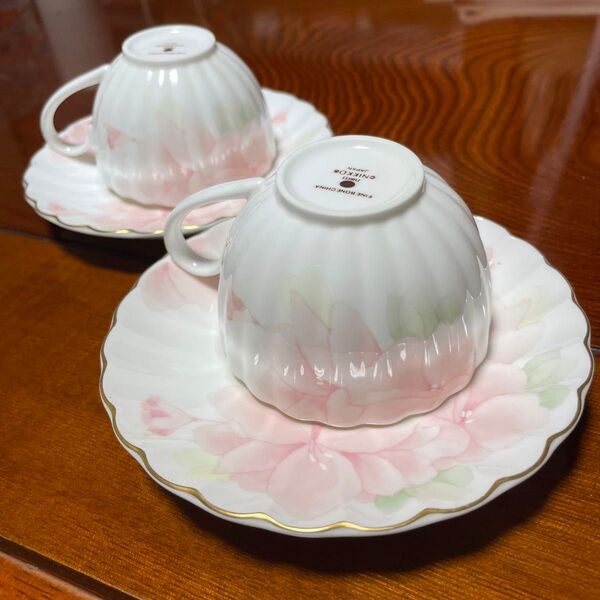 美品 ニッコー NIKKO 食器 陶器 ボーンチャイナ カップソーサー 2客