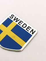 I スウェーデン 国旗 バルブキャップ エンブレム ステッカー フェンダー ボルボ VOLVO 850 940 960 C30 C70 S40 S60 S70 S80 S90 V90 XC40_画像2