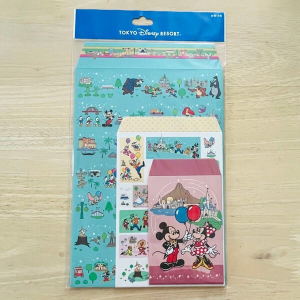 東京ディズニーリゾート ディズニーランド ミッキー TDR 封筒セット レトロ 未使用品