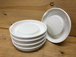 ◆新品◆日本製/セラミックおろし器/5個セット◆業務用食器/陶器おろし器◆未使用/在庫品/滑り止め無し/訳有値下げ/商品説明をご覧下さい◆