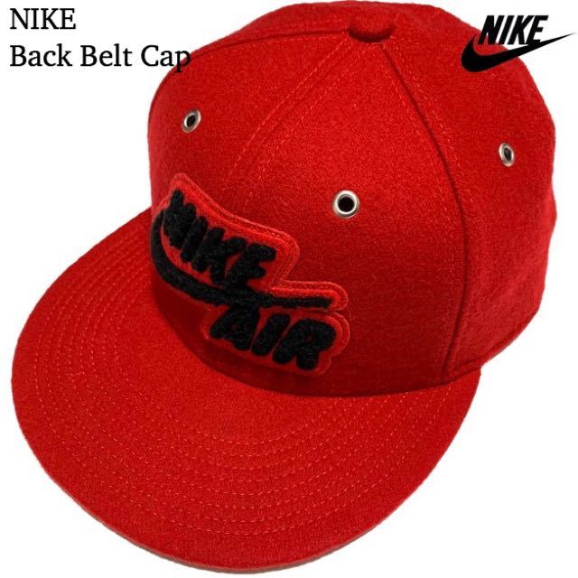 NIKE ナイキ ロゴ バック レザー ベルト キャップ cap 帽子 ウール