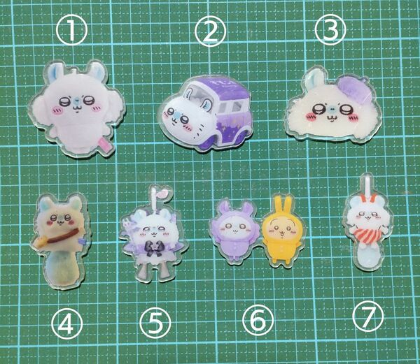 ちいかわ モモンガ うさぎ 5cm アクリルパーツ デコパーツ