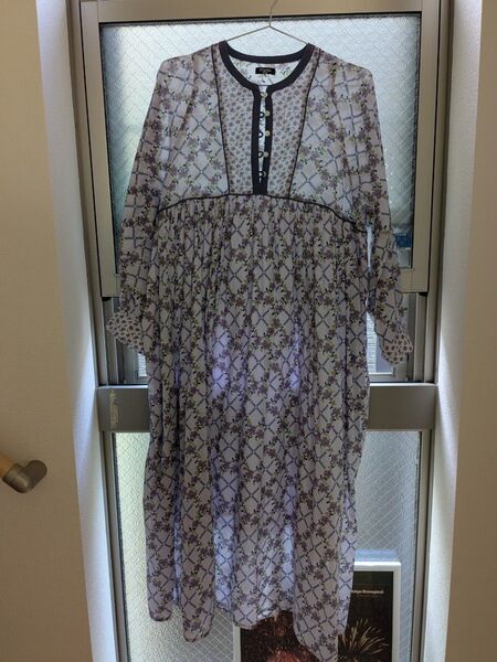 marble SUD Floral lattice コットンボイルワンピース マーブルシュッド フローラルラティス 長袖