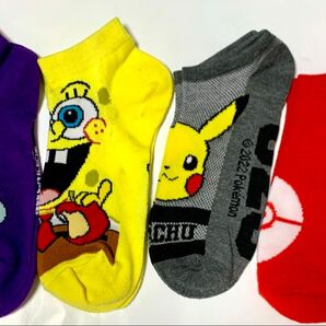 新品 1点のみ ピカチュウ ニンテンドー ポケモン ボール スポンジポップ 靴下 人気 キャラ スニーカー ソックス