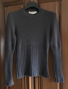  price decline *SONIA RYKIEL Sony a*liki L * Italy made * wool * knitted * sweater * gray *M size rom and rear (before and after) 