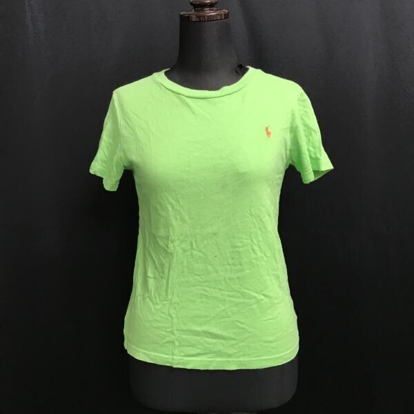 ラルフローレン/RALPH LAUREN★半袖Tシャツ【7/レディースS/黄緑/ライムグリーン】Tops/Shirts◆BH826