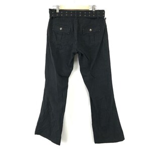 日本正規代理店タグ☆POLO JEANS RALPH LAUREN/ラルフローレン☆ベルト付コットンパンツ【size4 W80cm/股下74cm/黒】ズボンTrouser◇mBH694