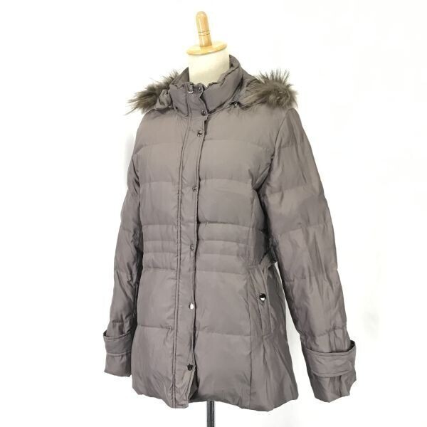 セーズ/seize☆高比率80%/ダウンコート【3/レディースL/ベージュ系/beige系】着脱可能ファー/Coats/Jackets/Jumpers◇mBH402