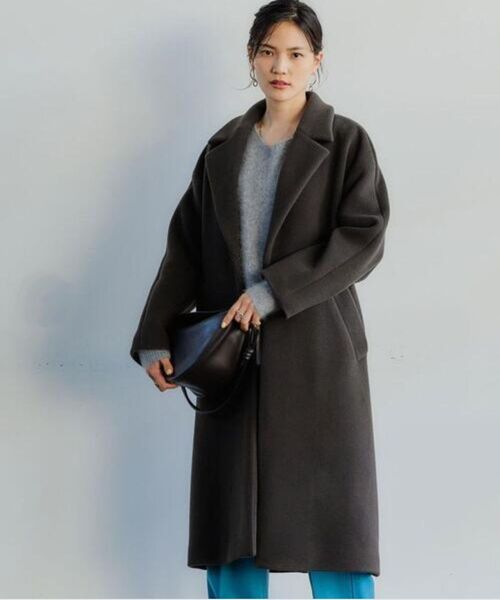 グリーンレーベルリラクシング ファブリカ チェスターコート ロングコート ウールコート ロング丈