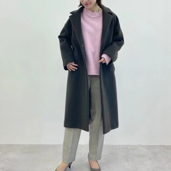 グリーンレーベルリラクシング ファブリカ チェスターコート ロングコート ウールコート ロング丈