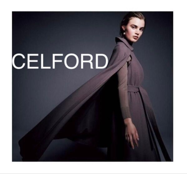 気品!2019 AW CELFORD セルフォード マント コート ウール ポンチョ ケープ