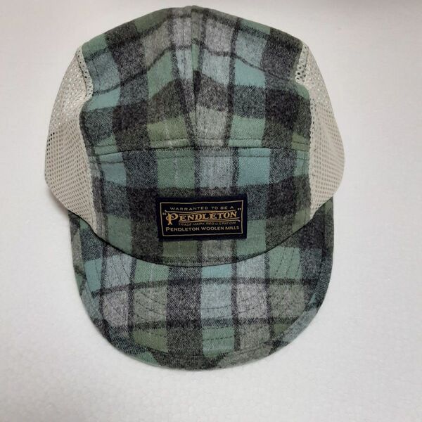 【タグ付き】Pendleton ウールキャップ グリーン系チェック
