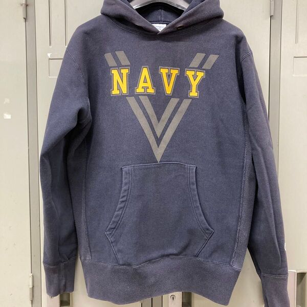 Champion×BACKDROP リバースウィーブ パーカーUS NAVY リフレクターMサイズ チャンピオン×バックドロップ