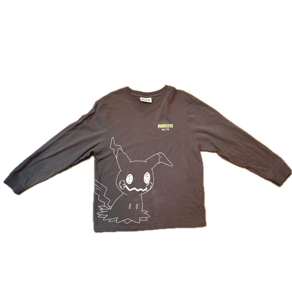 ポケットモンスターミミッキュのブラック 長袖Tシャツ