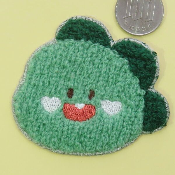 ふわふわ 恐竜 アイロン ワッペン アップリケ もこもこ mk-70 パイル 手芸用品 アレンジ patch パッチ