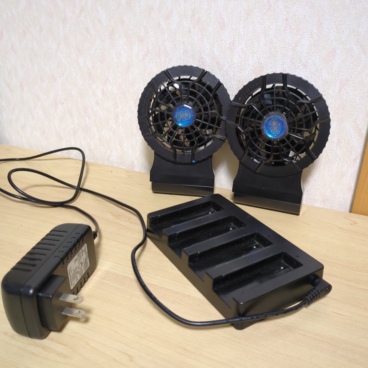 空調服 ケーブルレスファン クロダルマ 動作確認済 バッテリー残量不明 KS-52 KS-58 KS-57 KS-54 AirSensor-1