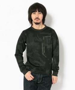 新品送料無料　AVIREX P.D.W. BACK LOGO CREW NECK SWEAT　Mサイズ　カモ　アヴィレックス　バックロゴスウェット