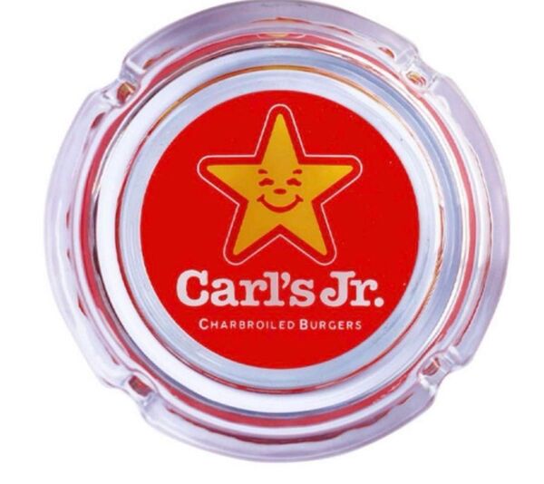 ガラス アシュトレイ ダイナー 灰皿carl's Jr.burgers(A×