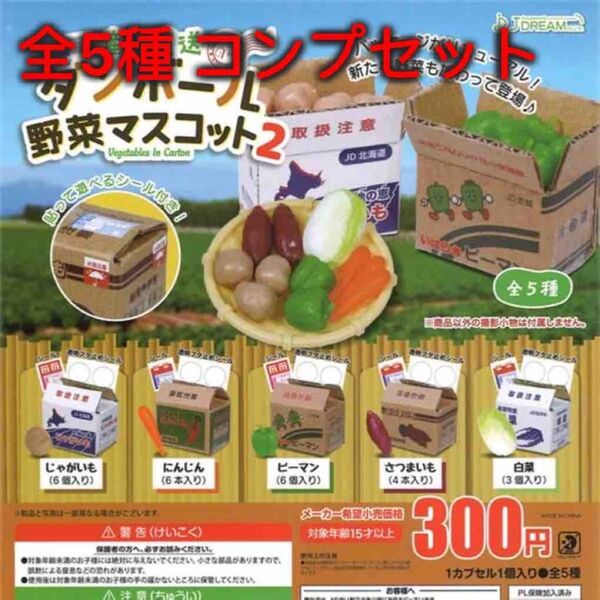 産地直送ダンボール野菜マスコット2 全5種セット