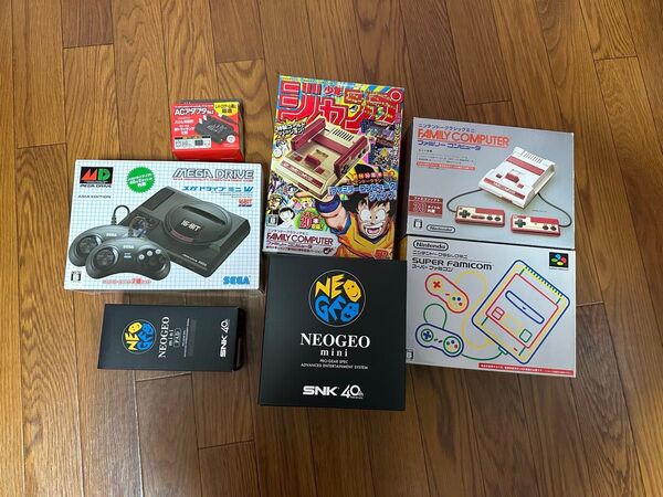 FC.FCJ.SFC.NEOGEO.メガドラASIAクラシックミニシリーズ 5台SET