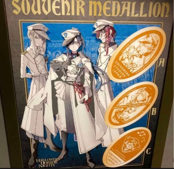 USJ 限定 ハロウィン Adoブルーローズ隊メダリオン3種セット