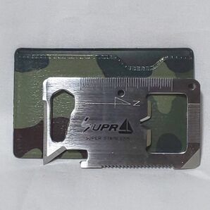 SUPRマルチツールプレートステンレス十徳アウトドアサバイバルキャンプ明細