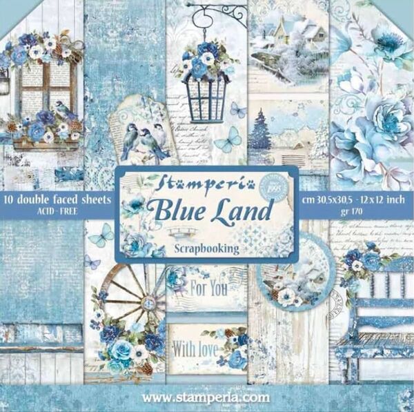 新品未開封 Stamperia Blue Land デコパージュ用紙 10枚