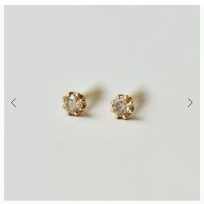 ◇TAKE-UP◇【セカンドピアス】K18ブラウンダイヤモンドピアス