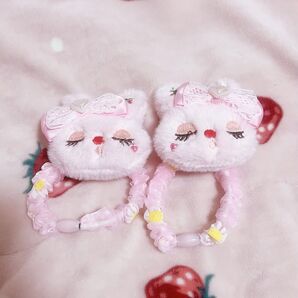 ハンドメイド うさぎ ヘアゴム