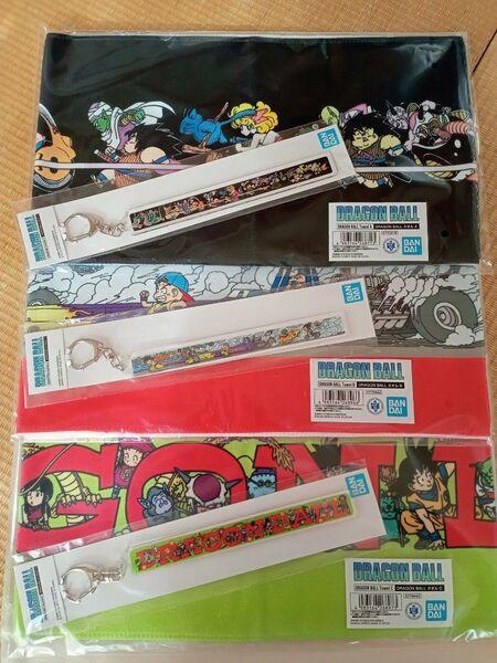 【限定】ドラゴンボール コミックス 背表紙 タオル キーホルダー A,B,C全3種 6点セット