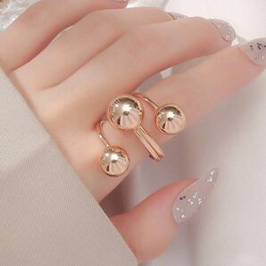 ファッション 亜鉛合金 丸いボール 装飾 女性用 パーティー向け カフリング 指輪 新品未使用