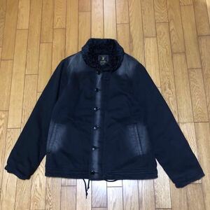 BEAMS ビームス N-1 デッキジャケット 色落ち加工 デザイン L