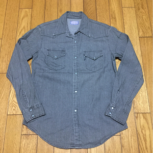 BLUE BLUEb lube Roo western shirt Denim shirt long sleeve shirt 