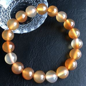 ◆新品◆レッドカーネリアン(赤瑪瑙)ブレスレット◆約10㎜◆約27g◆内周約16㎝◆ブラジル産◆天然石 レンガ めのう グラデーション