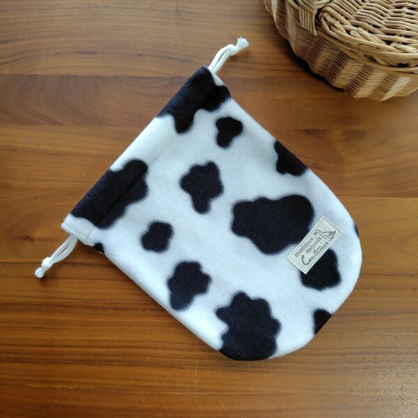 湯たんぽカバー ハンドメイド cow柄 小さめ フリース