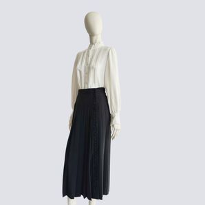 INGEBORG インゲボルグ スカート ブラック プリーツ ロングスカート