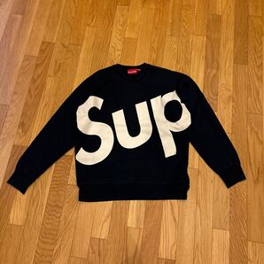 Supreme BIGロゴ スウェット ネイビー Crewneck サイズL