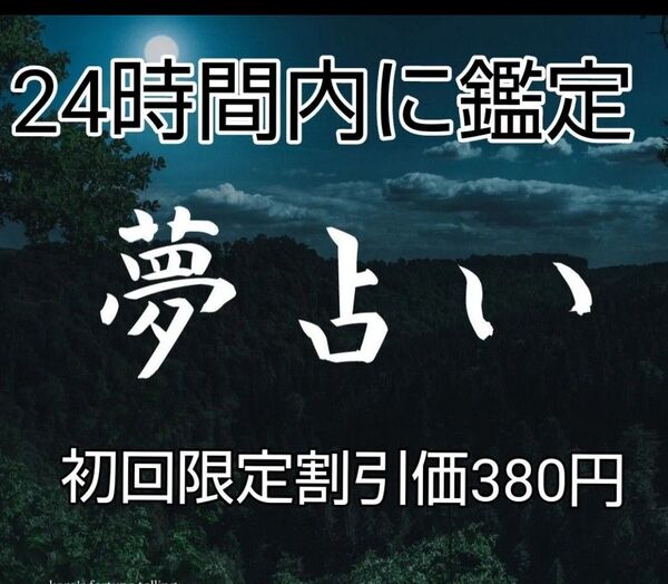 最短2分即鑑定!気になるあの夢占い!!24時間内で鑑定!!