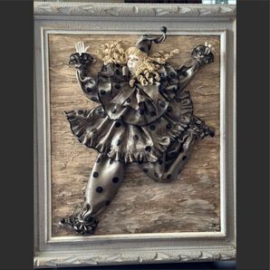 オーダーメイド 立体アート ピエロ アートパネル 壁掛け