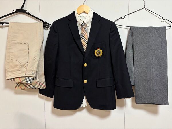 Burberry バーバリー セットアップ スーツ ブレザー スラックス ネクタイ 150 卒業式 入学式