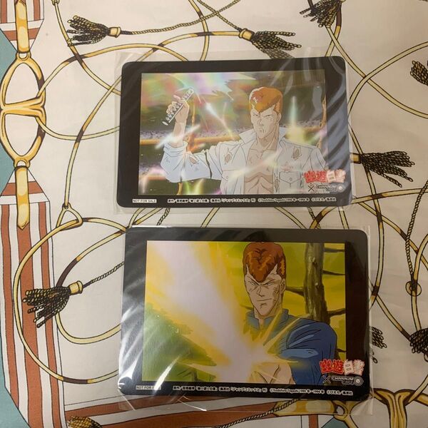 幽遊白書キャラウムカフェノベルティブロマイド2枚セット 桑原和真