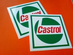 ◆海外 送料無料◆ CASTROL Square カストロール 100mm / 2枚セット ステッカー シール