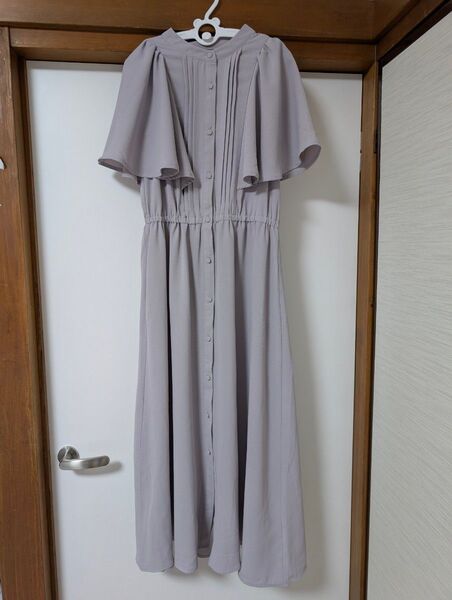 【GRL】フロントタックフレアスリーブワンピース