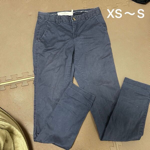 H&M パンツ ネイビー XS〜S